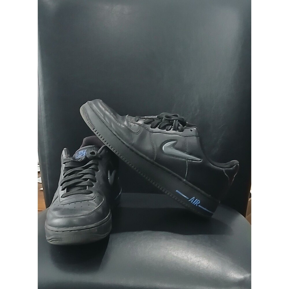 Nike Air Force 1 Jewel Sneakers Black/Gray/Blue. CT3438-002. Men Size 9